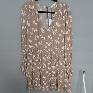 Ruffle Loose Fit Floral Dress